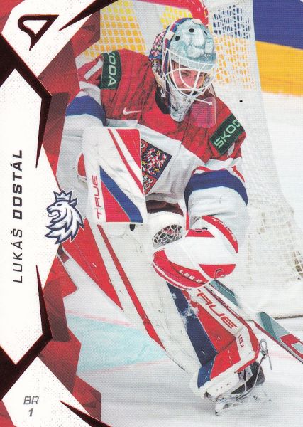 paralel karta LUKÁŠ DOSTÁL 24-25 SZ Český Hokej Red číslo 01